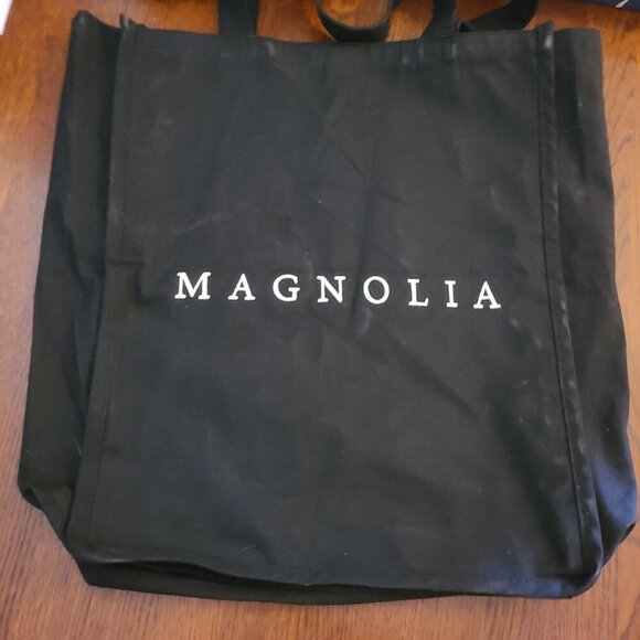 Magnolia Waco TX Black Canvas Tote and NWT White Tea Towel - Picture 10 of 12